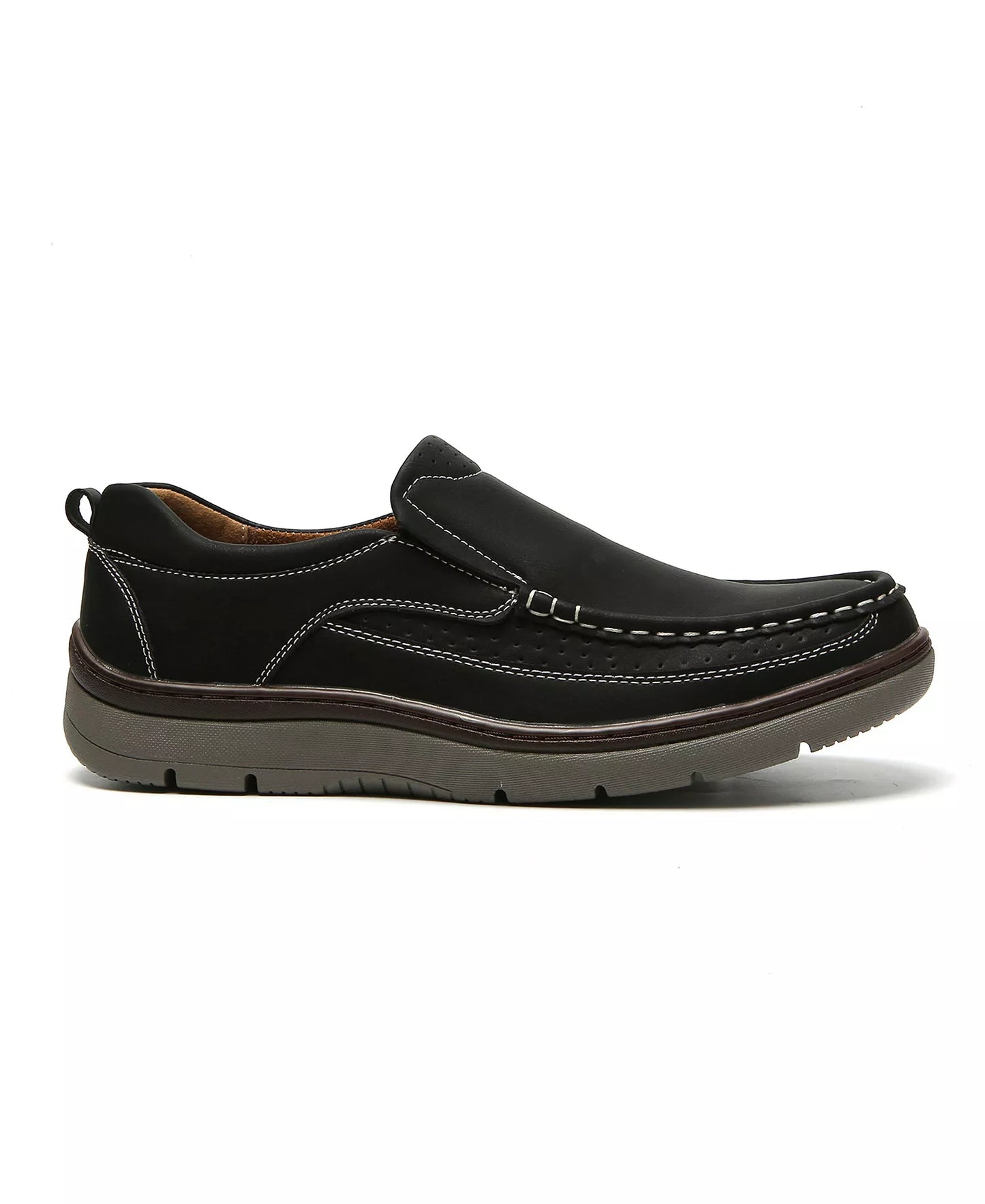 Aston Marc Men's Slip On Comfort Casual Shoes  Black Size 8