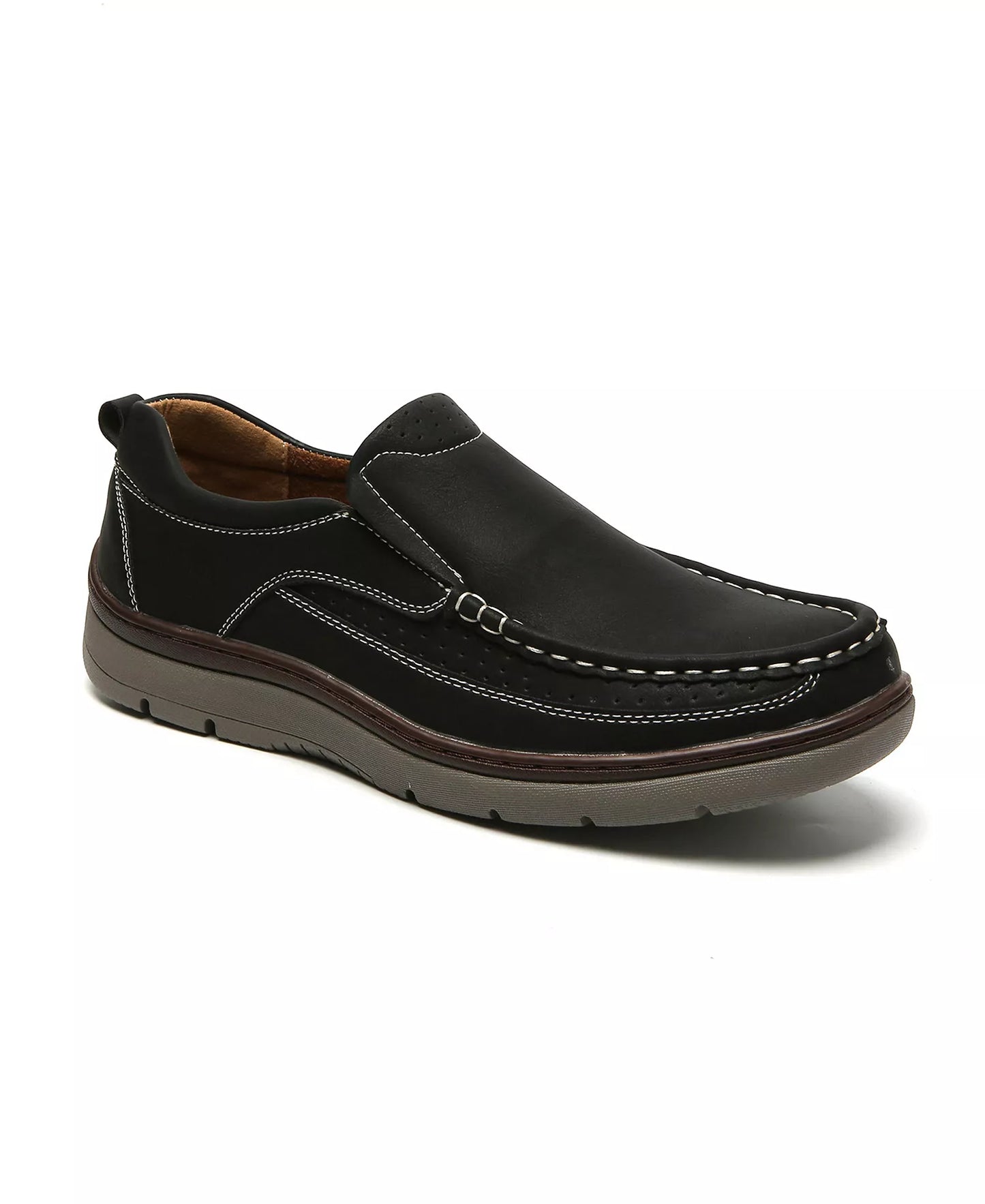 Aston Marc Men's Slip On Comfort Casual Shoes  Black Size 8