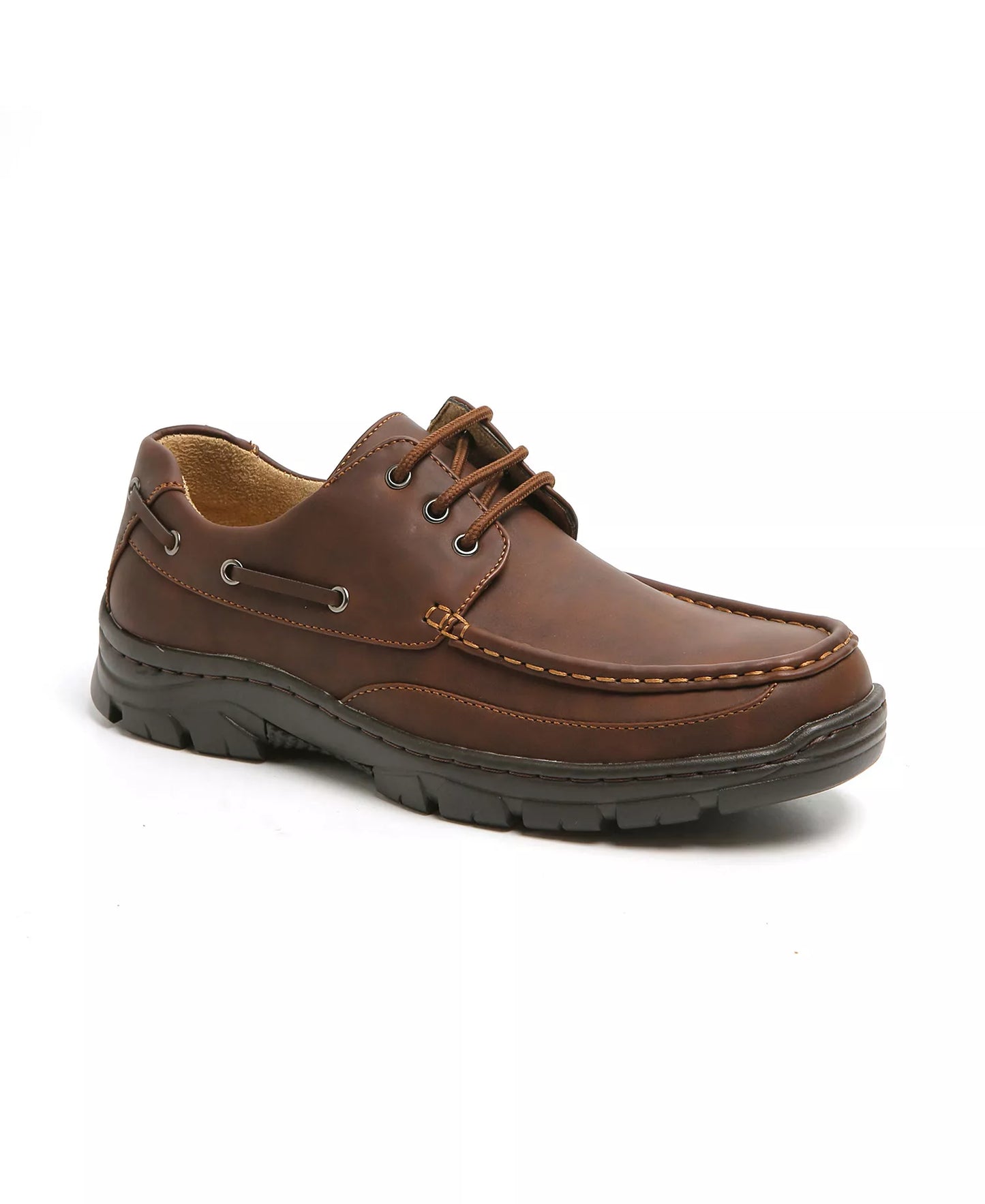 Aston Marc Men's Lace-Up Comfort Casual Shoes  Brown Size 8