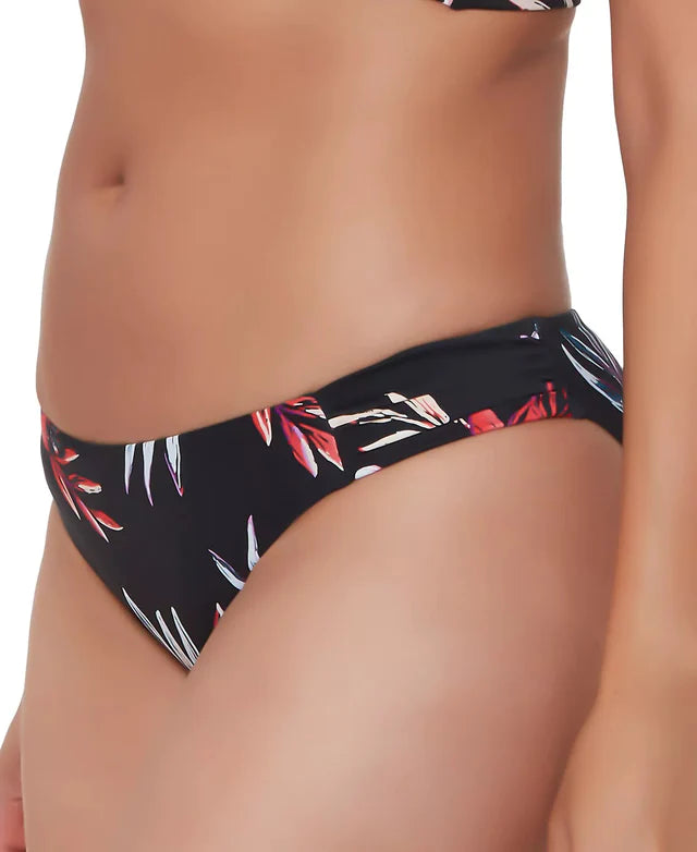 Bar III Floral-Print Hipster Bikini Bottoms  Color Black Multi Size M