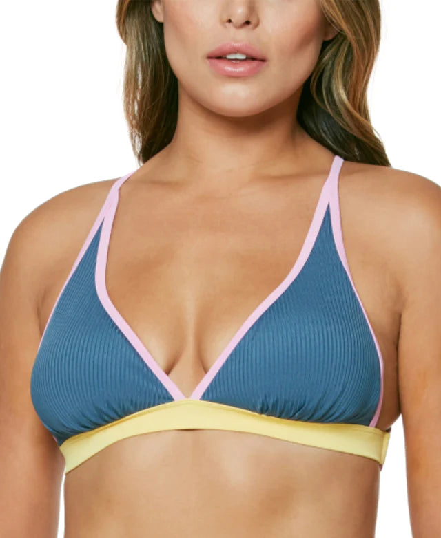 Jessica Simpson Chop and Change X-Back Full Support  Color Navy Blue/SOL Size L