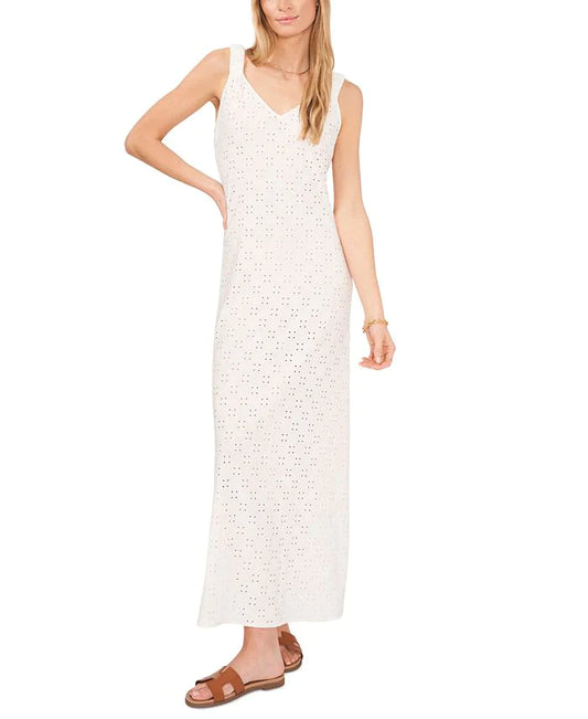 1.STATE Womens Eyelet Maxi Dress Cover-Up  Color New Ivory Size S