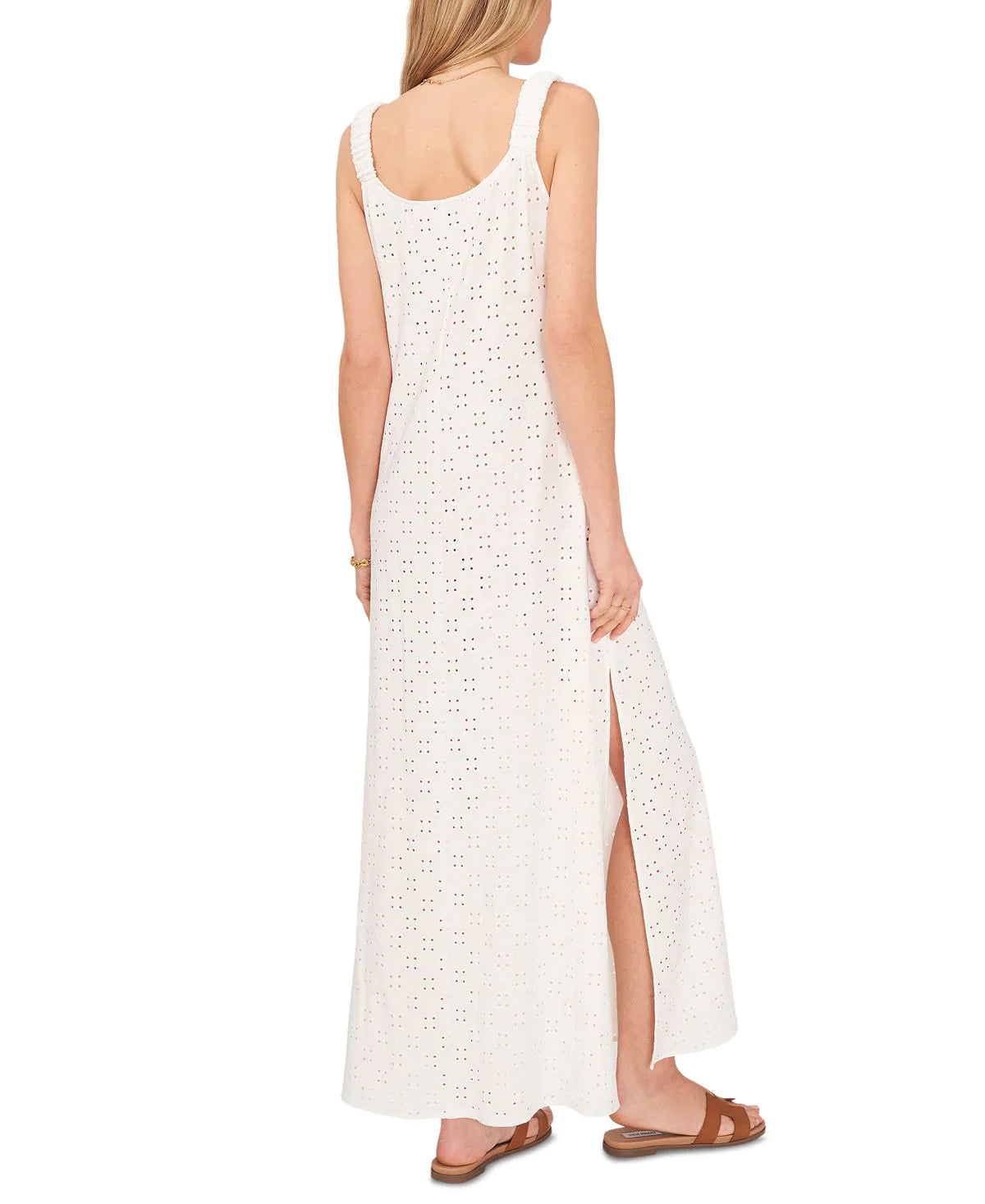 1.STATE Womens Eyelet Maxi Dress Cover-Up  Color New Ivory Size S
