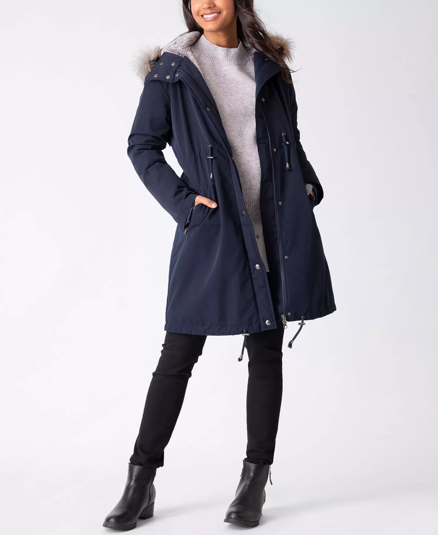 Seraphine Women's 3 in 1 Winter Maternity Jacket  Navy Size 8