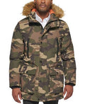 Club Room Men's Parka Vegan Fur-Hood Jacket  Color Camouflage Size M