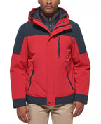 Club Room Men's 3-in-1 Hooded Jacket  Color Red Size L