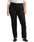 LAUREN RALPH LAUREN Women's Plus Size MidRise Straight Jeans  Black Size 20W x 30
