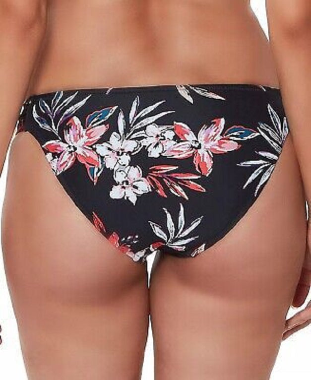 Bar III Floral-Print Hipster Bikini Bottom  Color Black Multi Size L