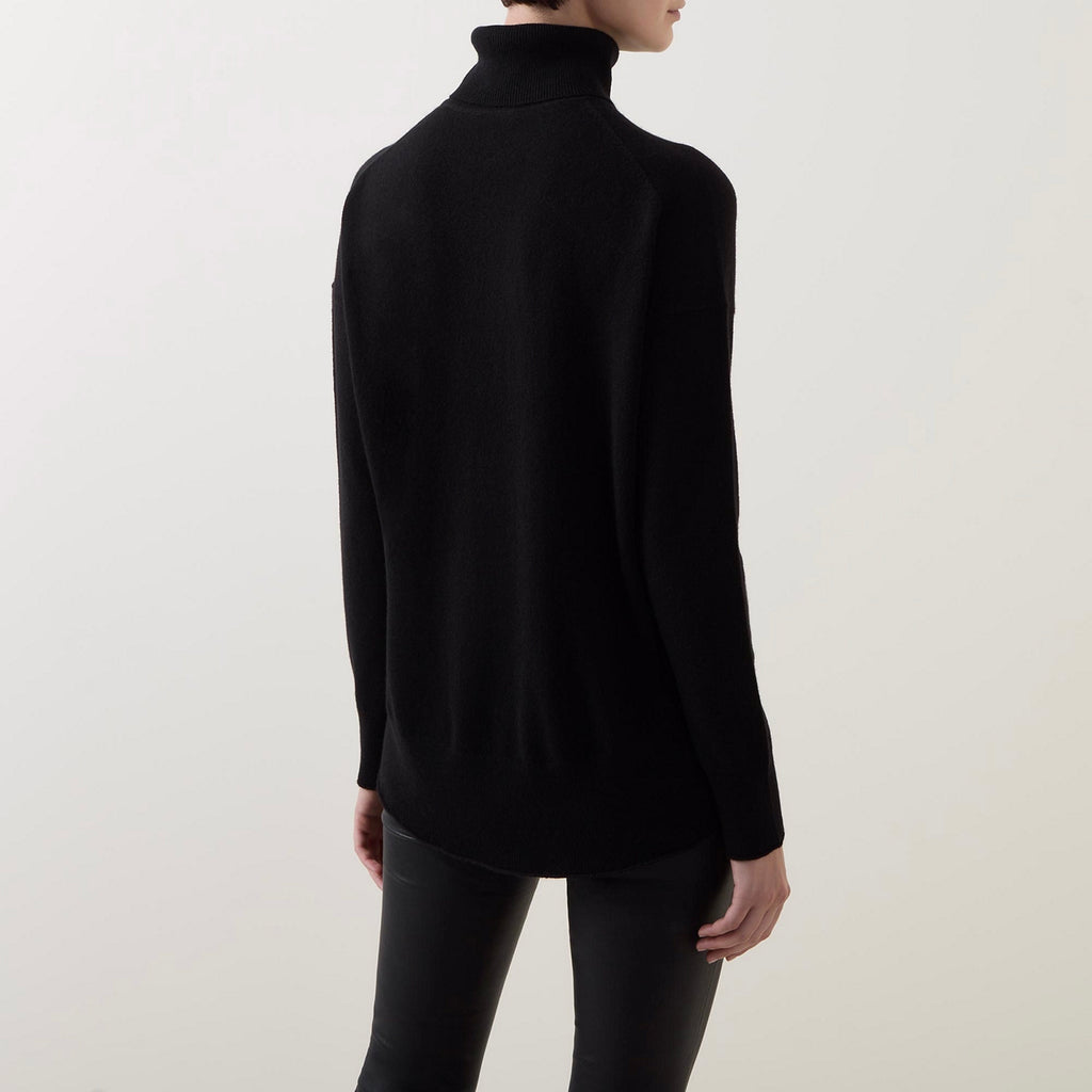 Theory Women's Karenia Turtleneck Cashmere Sweater  Color Black Size S