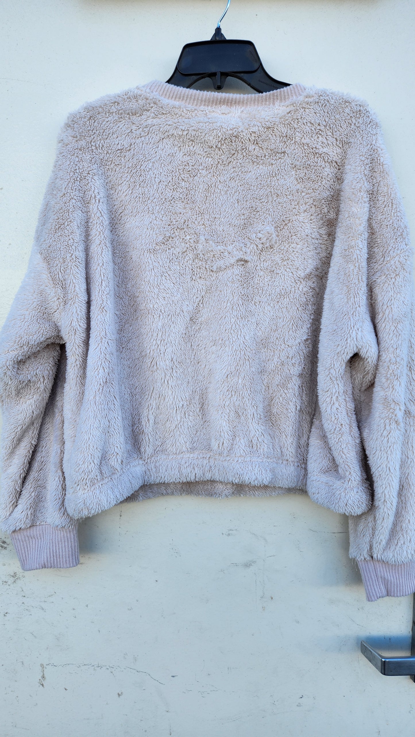 Hippie Rose Juniors Plush Cozy Sweatshirt  Color Nutmeg Lightning Bolts Size XL