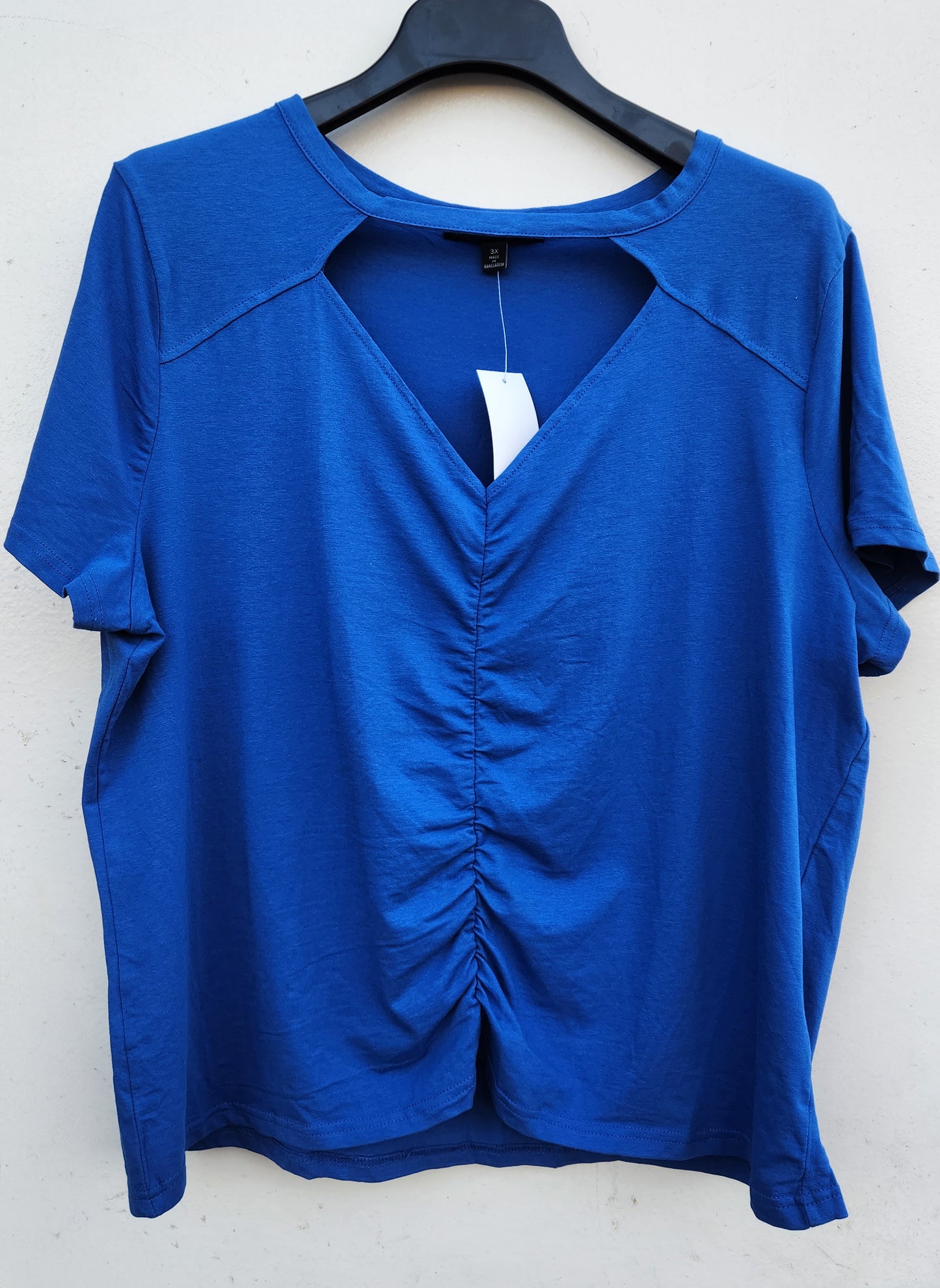 Derek Heart Women's Plus Size Cutout Top  Color Nautical Blue Size 3X