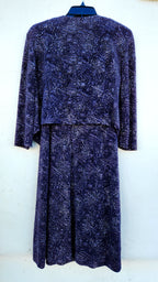 Alex Evenings Women's Glitter Jacket Dress  Color Purple Size 12