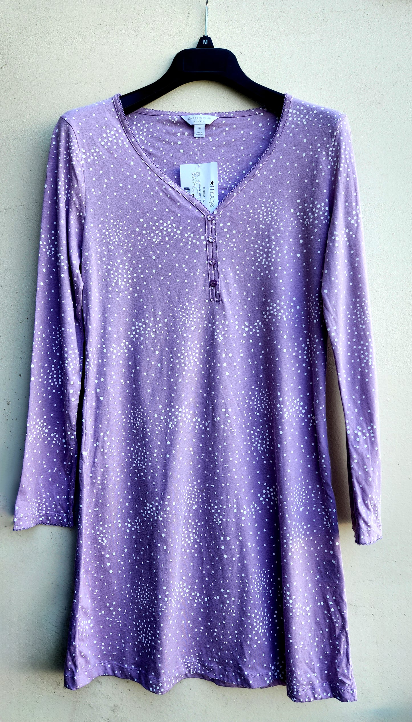 Charter Club Women's Cotton Tank Chemise Nightgown  Color Spring Flo Size XS