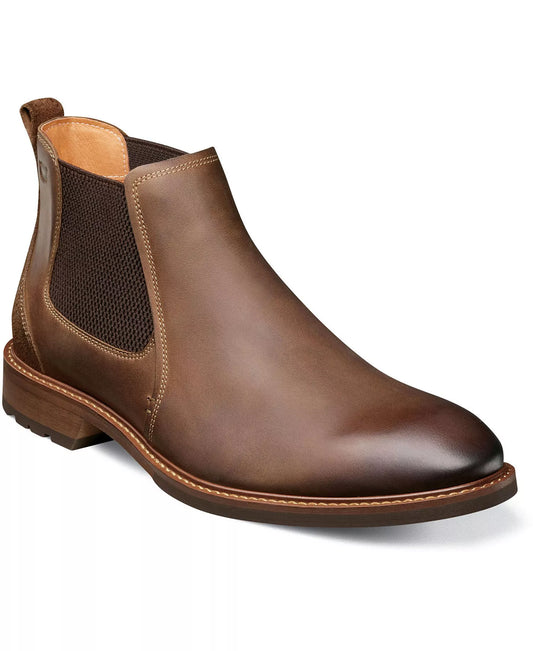Florsheim Men's Chalet Plain Toe Gore Boots  Brown Crazy Horse Size 8
