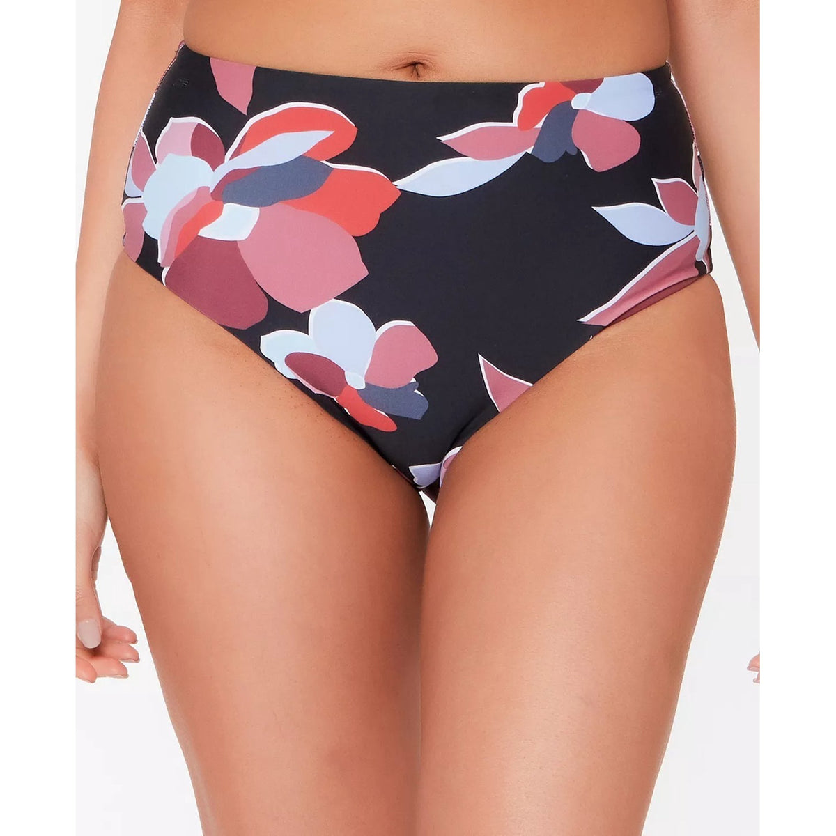 Bar III High-Rise Bikini Bottoms  Color Floral Multi Size L
