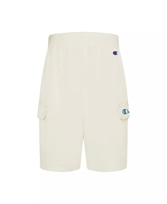 Champion Little Boys French Terry Flap Pocket Shorts  Color Ivory Size M (10-12)