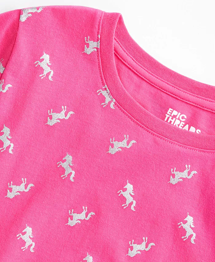 Epic Threads Little Girls Unicorn-Print T-Shirt  Color Sweet Berry Size 3T