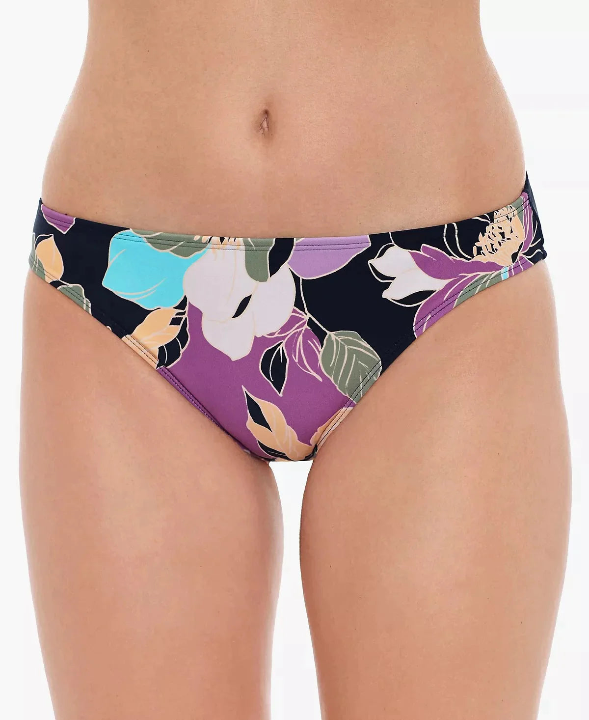 Salt Cove Juniors Midnight Bloom Hipster Bikini Bottoms  Color Black Multi Size M