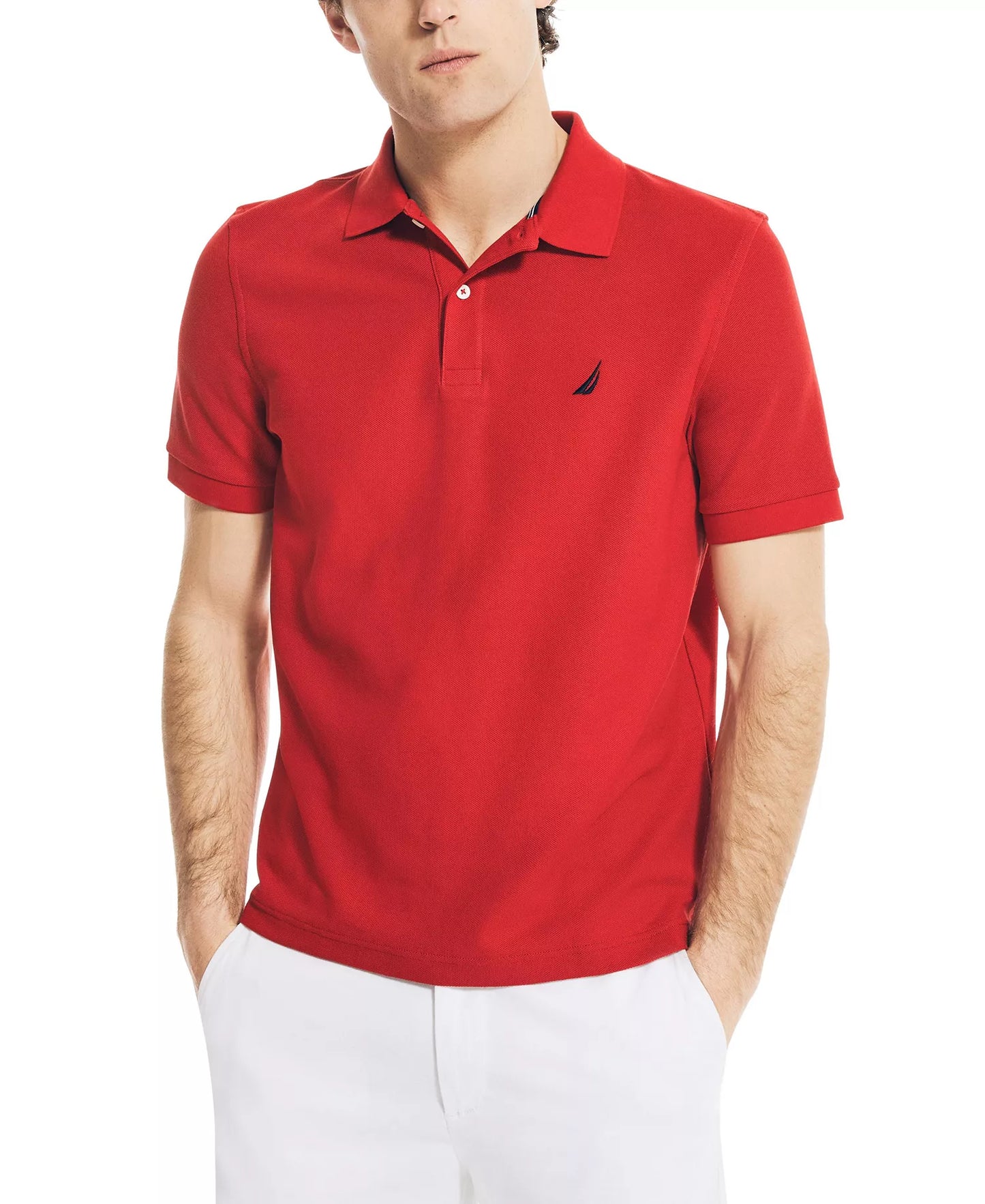 Nautica Men's Classic-Fit Performance Deck Polo Shirt  Nautica Red Size L