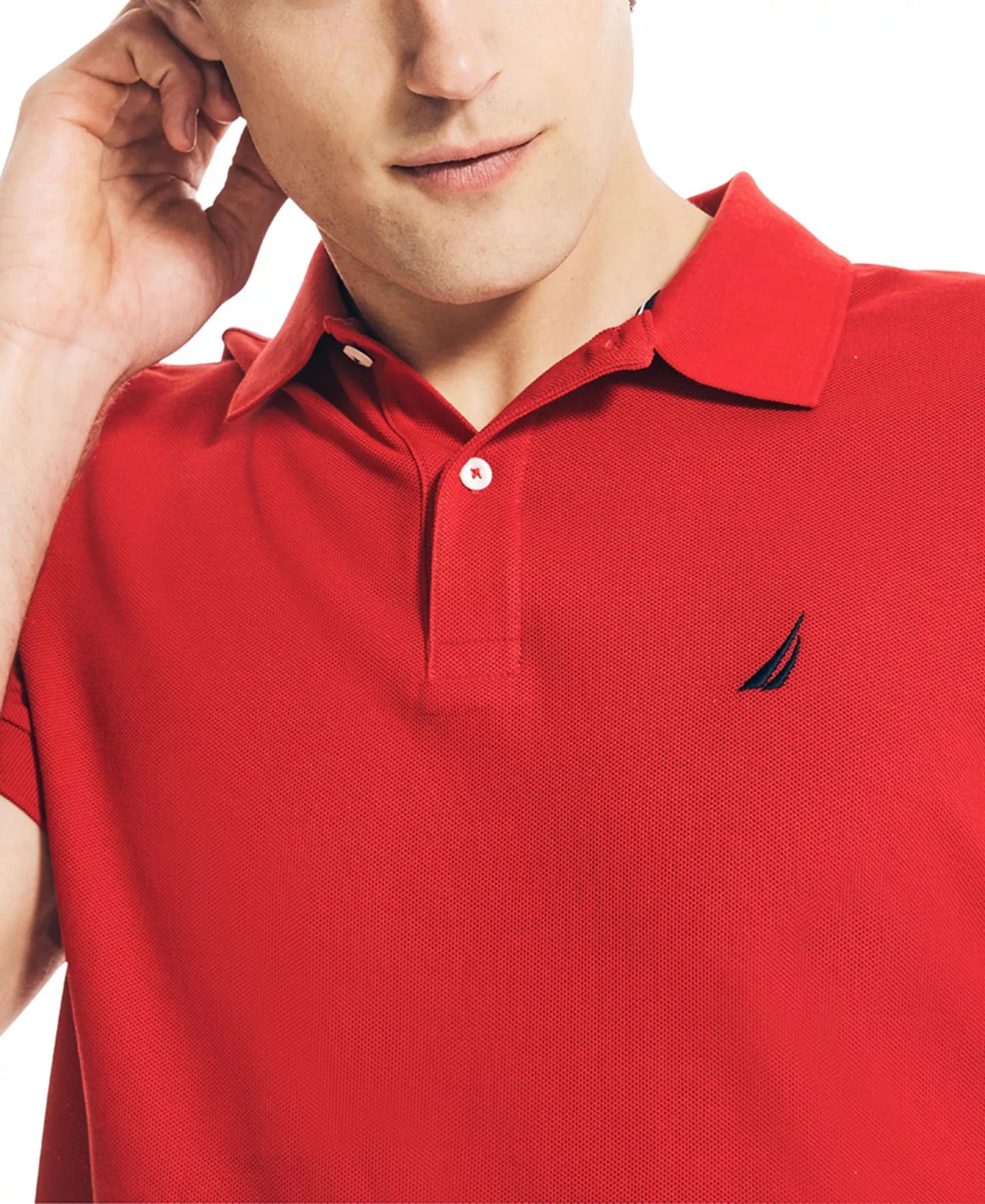 Nautica Men's Classic Performance Deck Polo Shirt  Color Nautica Red Size XL