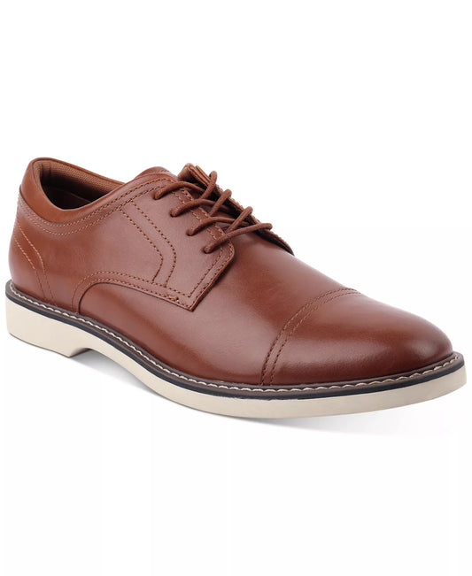 Alfani Men's Theo Cap Toe Oxford Dress Shoes  Brown Size 8