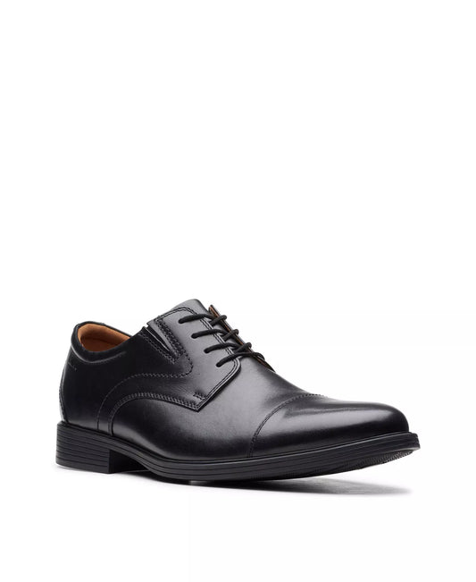 Clarks Men's Whiddon Cap-Toe Oxfords  Black Size 11.5
