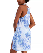 Miken Juniors Knotted Tie-Dye-Print Cover-Up Dress  Color Grape Mist/Nile Blue Size S