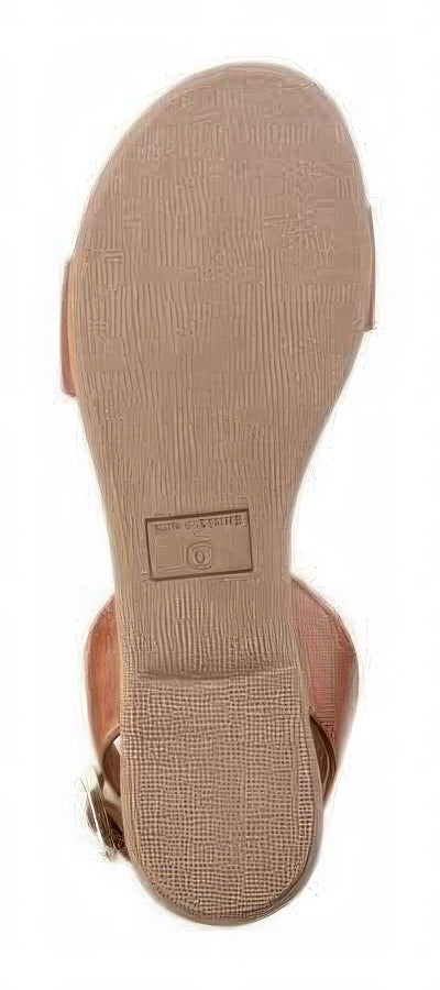 Sun + Stone Women's Miiah Flat Sandals  Cognac Size 8.5