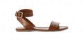 Sun + Stone Women's Miiah Flat Sandals  Cognac Size 8.5