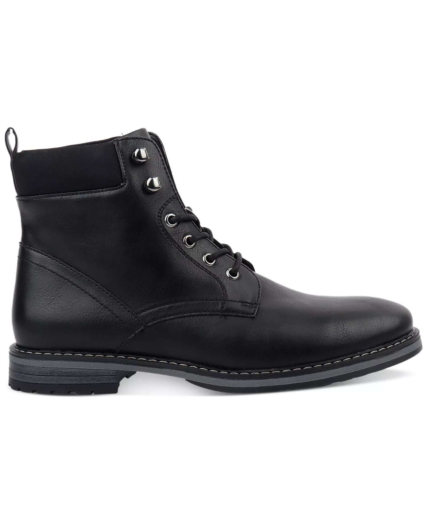 Club Room Men's Westin Lace-Up Boots  Black Size 9