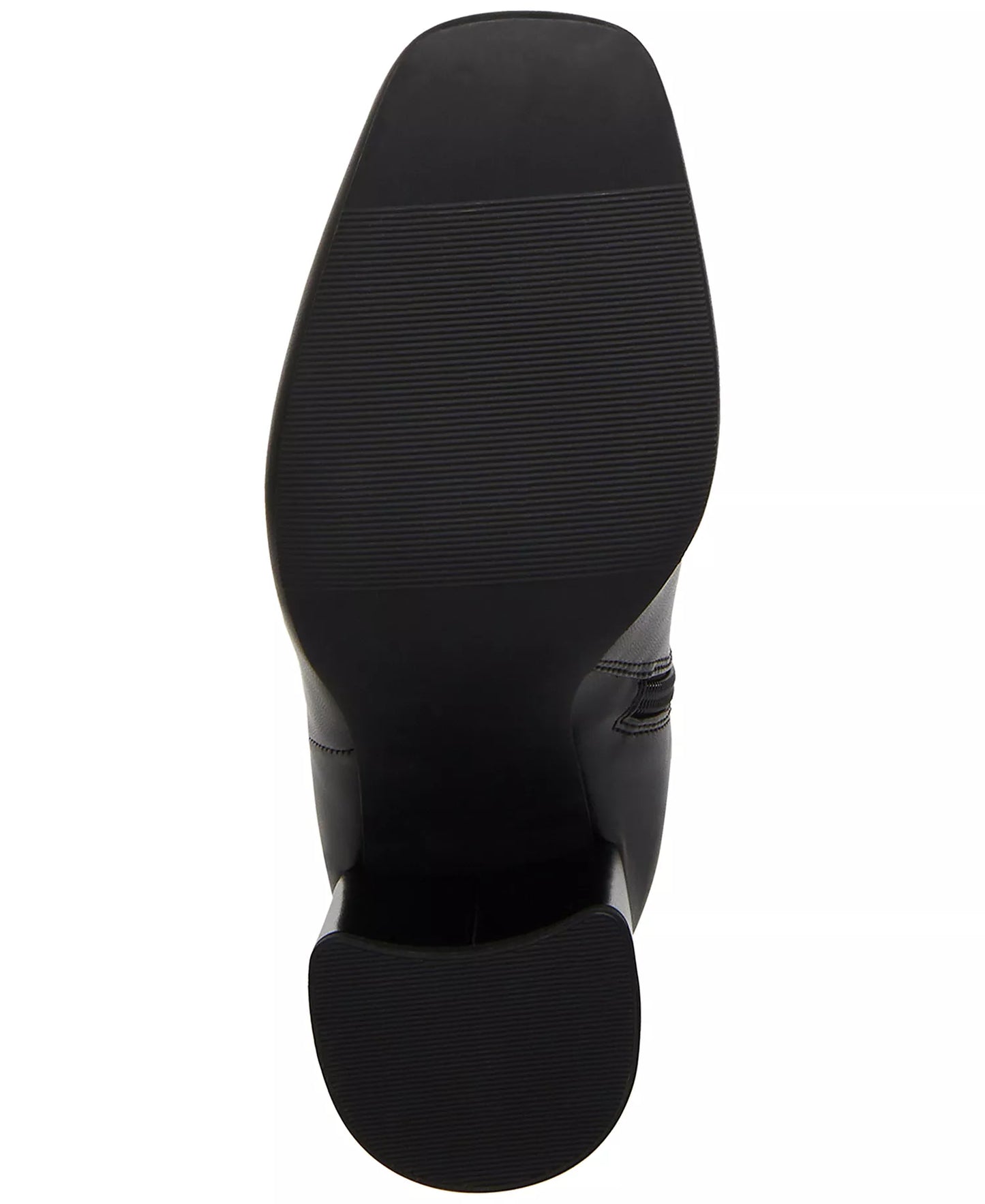 Steve Madden Women's Ally Block-Heel Tall Boots  Black Leather Size 10