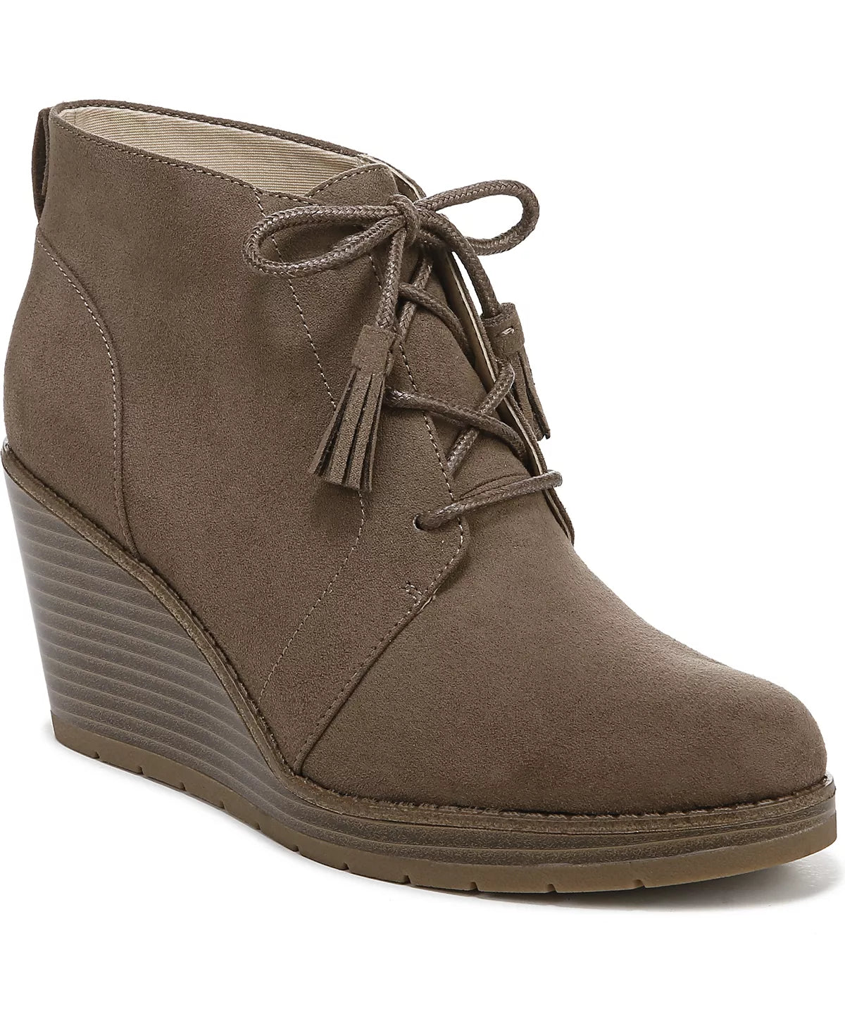 Dr. Scholl's Women's One Love Booties  Color Cocoa Brown Faux Suede Size 6.5M