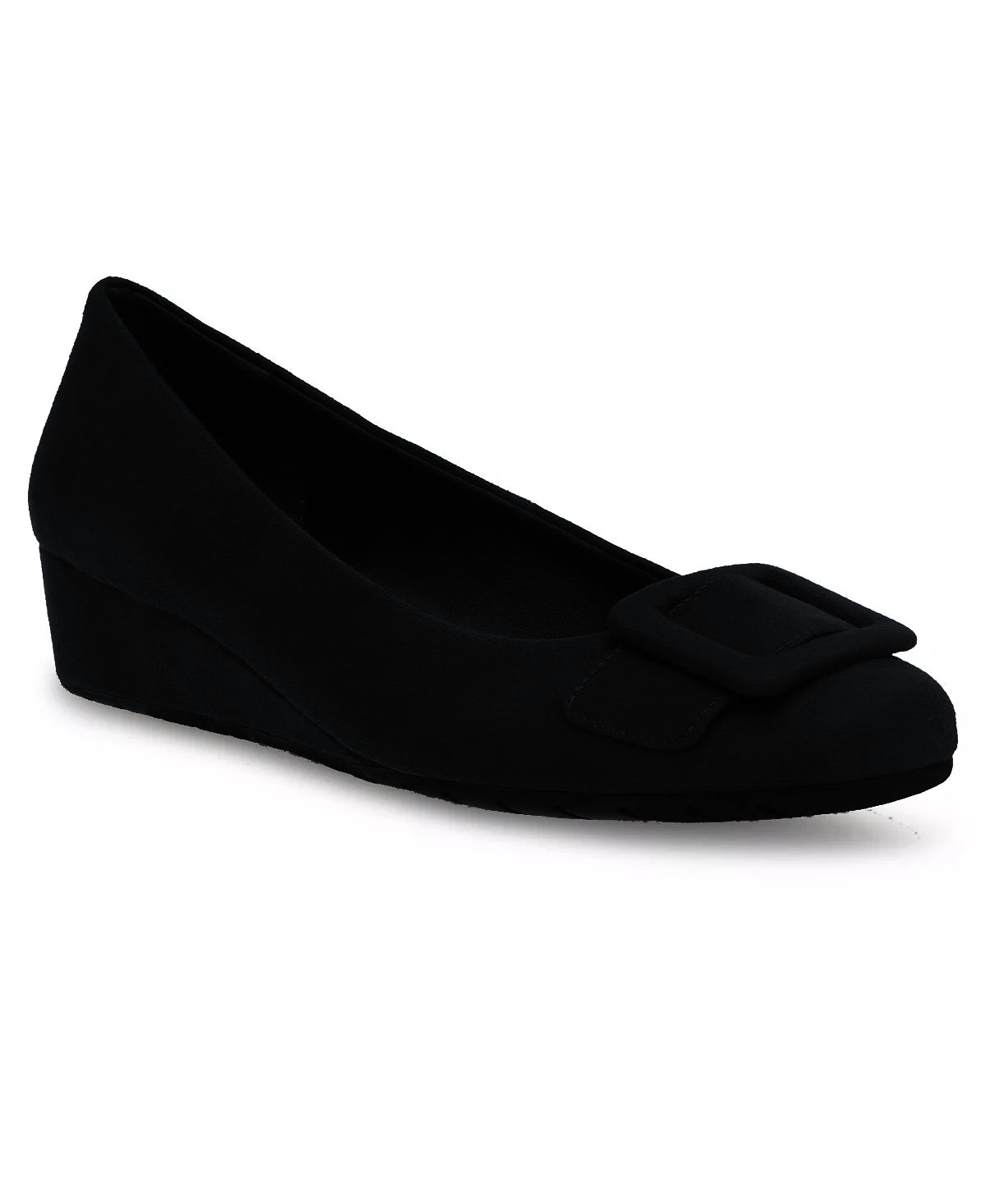 Anne Klein Women's Marissa Wedge Sandals  Color Black Size 7.5M