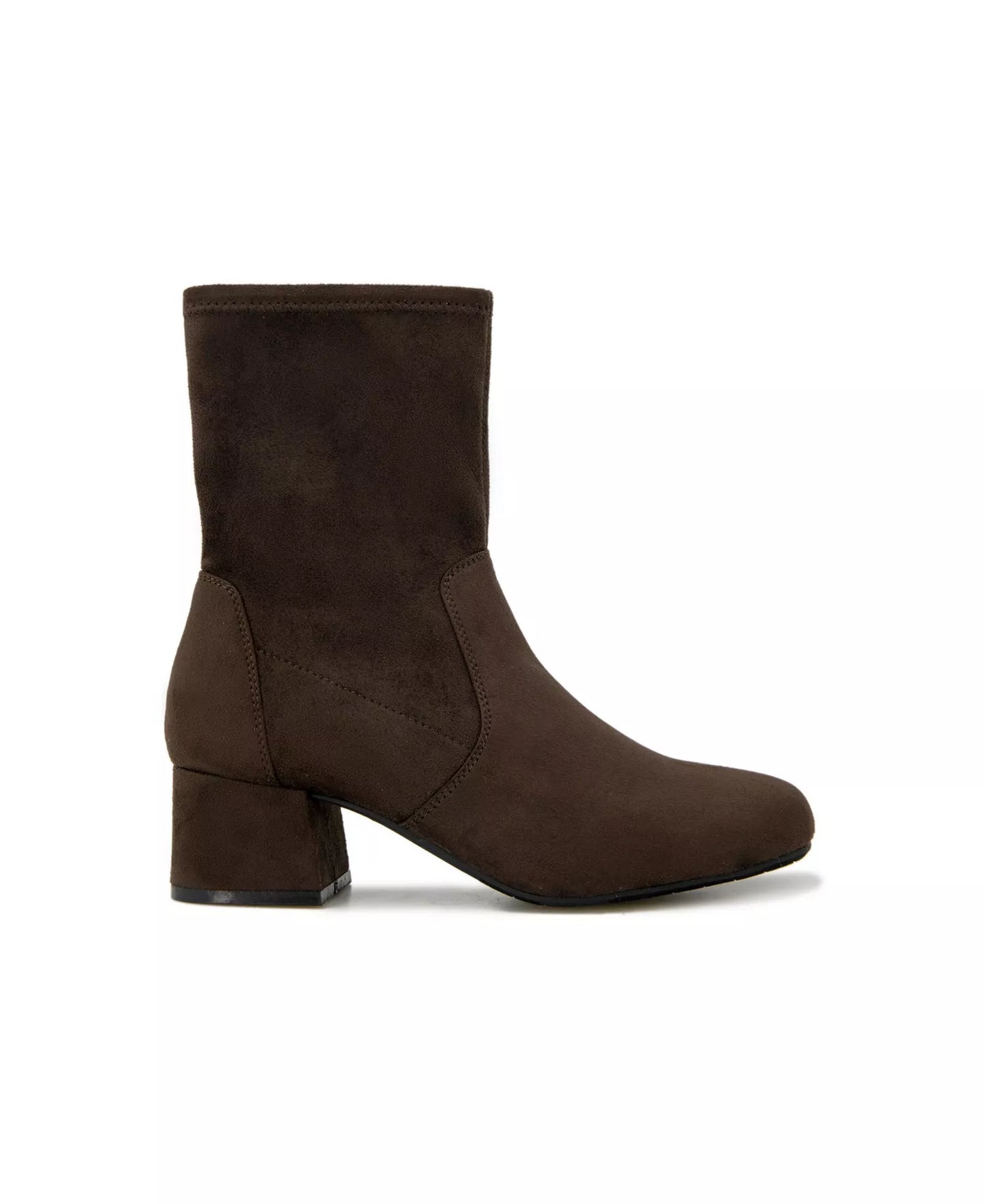 Kenneth Cole Reaction Women's Road Stretch Block Heel Booties  Chocolate Size 9