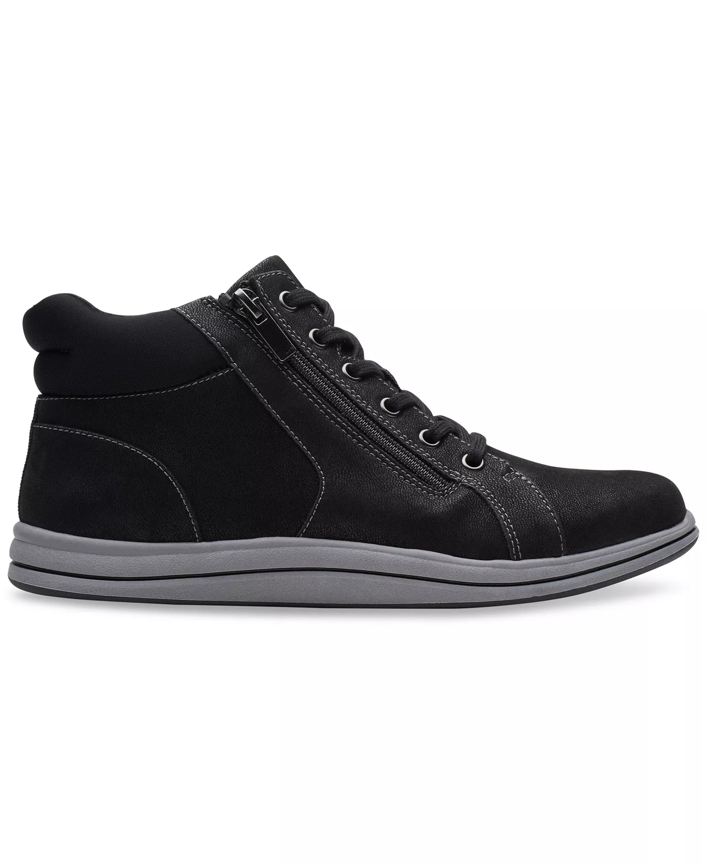 Clarks Women's Breeze Glide Lace-Up Zip Sneakers   Black Size 9