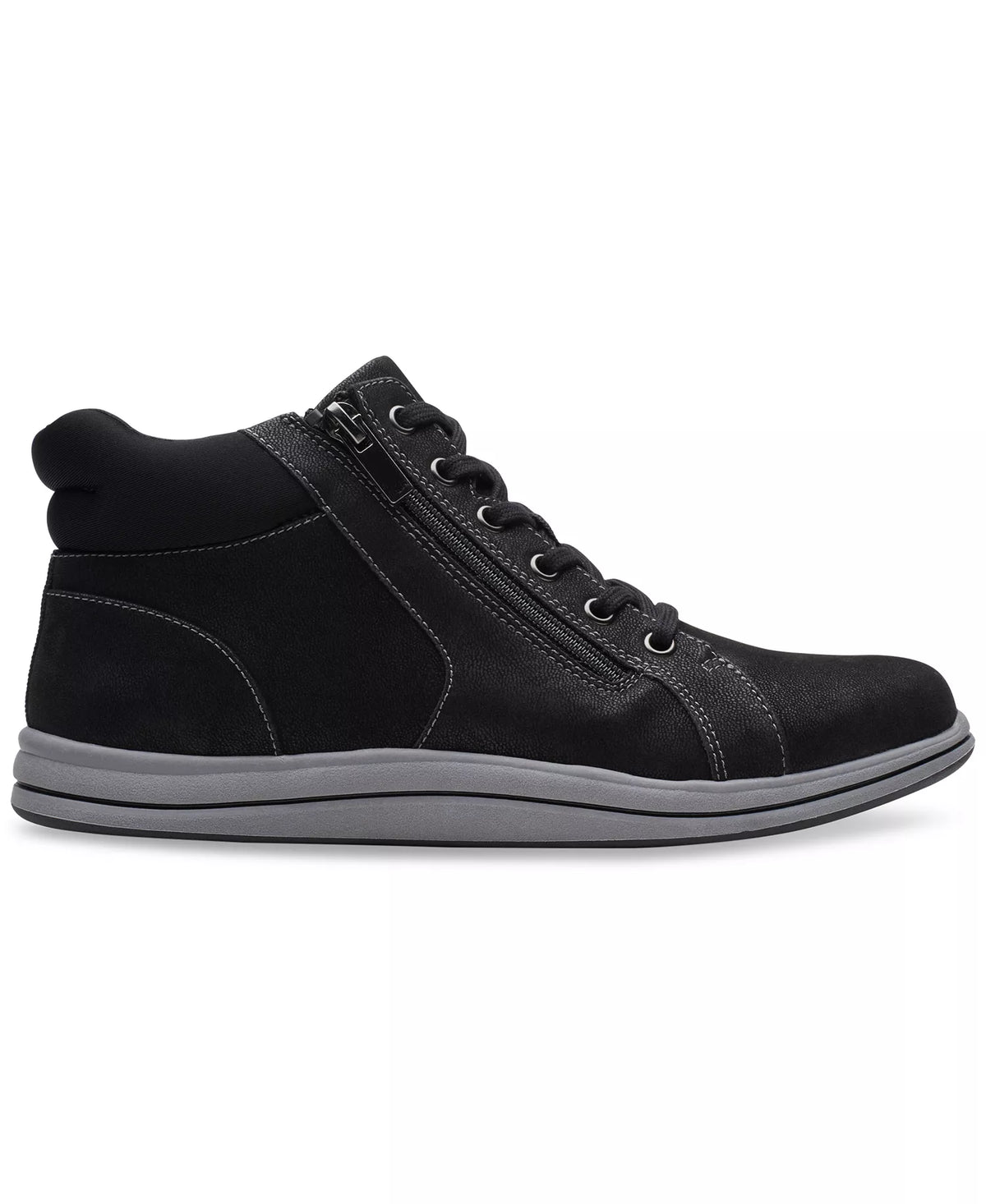 Clarks Women's Breeze Glide Lace-Up Zip Sneakers   Black Size 9