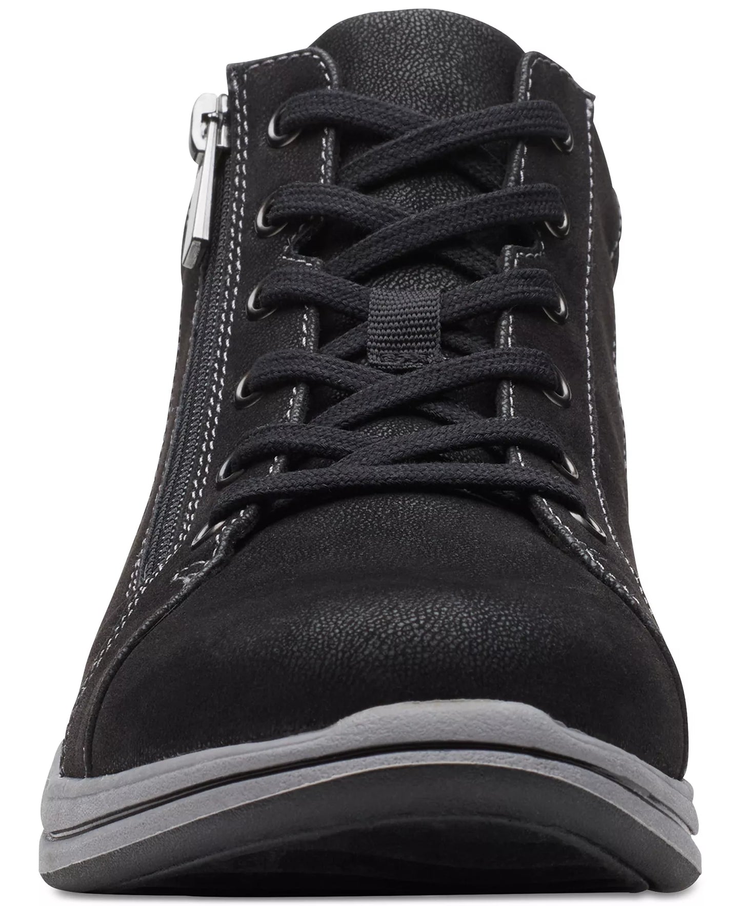 Clarks Women's Breeze Glide Lace-Up Zip Sneakers   Black Size 9