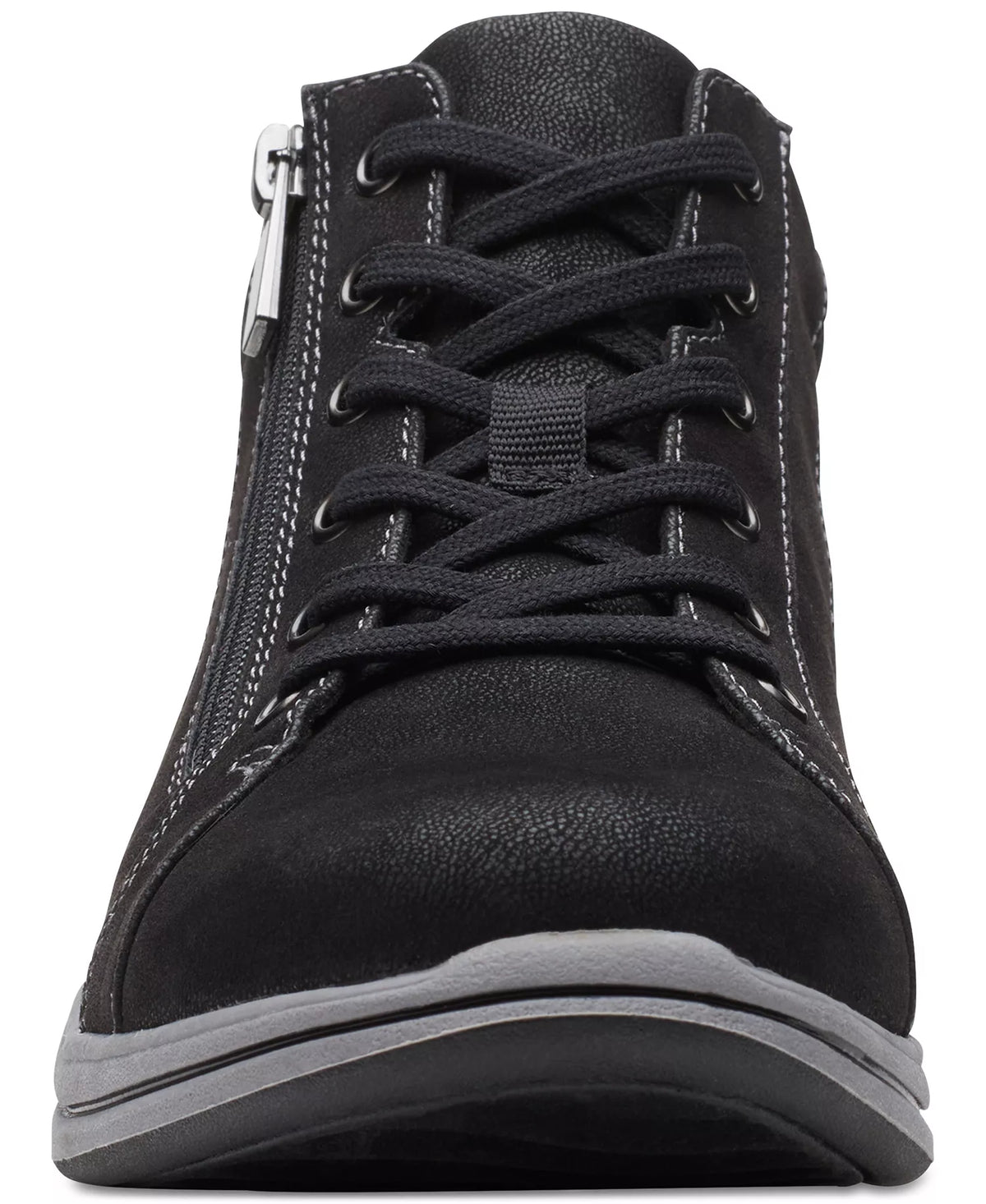 Clarks Women's Breeze Glide Lace-Up Zip Sneakers   Black Size 9