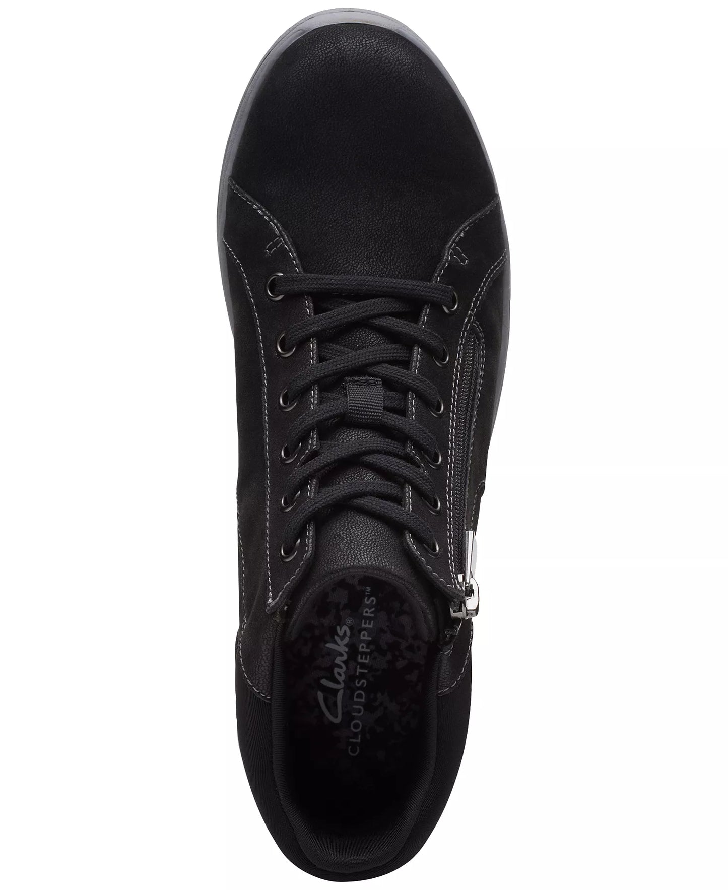 Clarks Women's Breeze Glide Lace-Up Zip Sneakers   Black Size 9