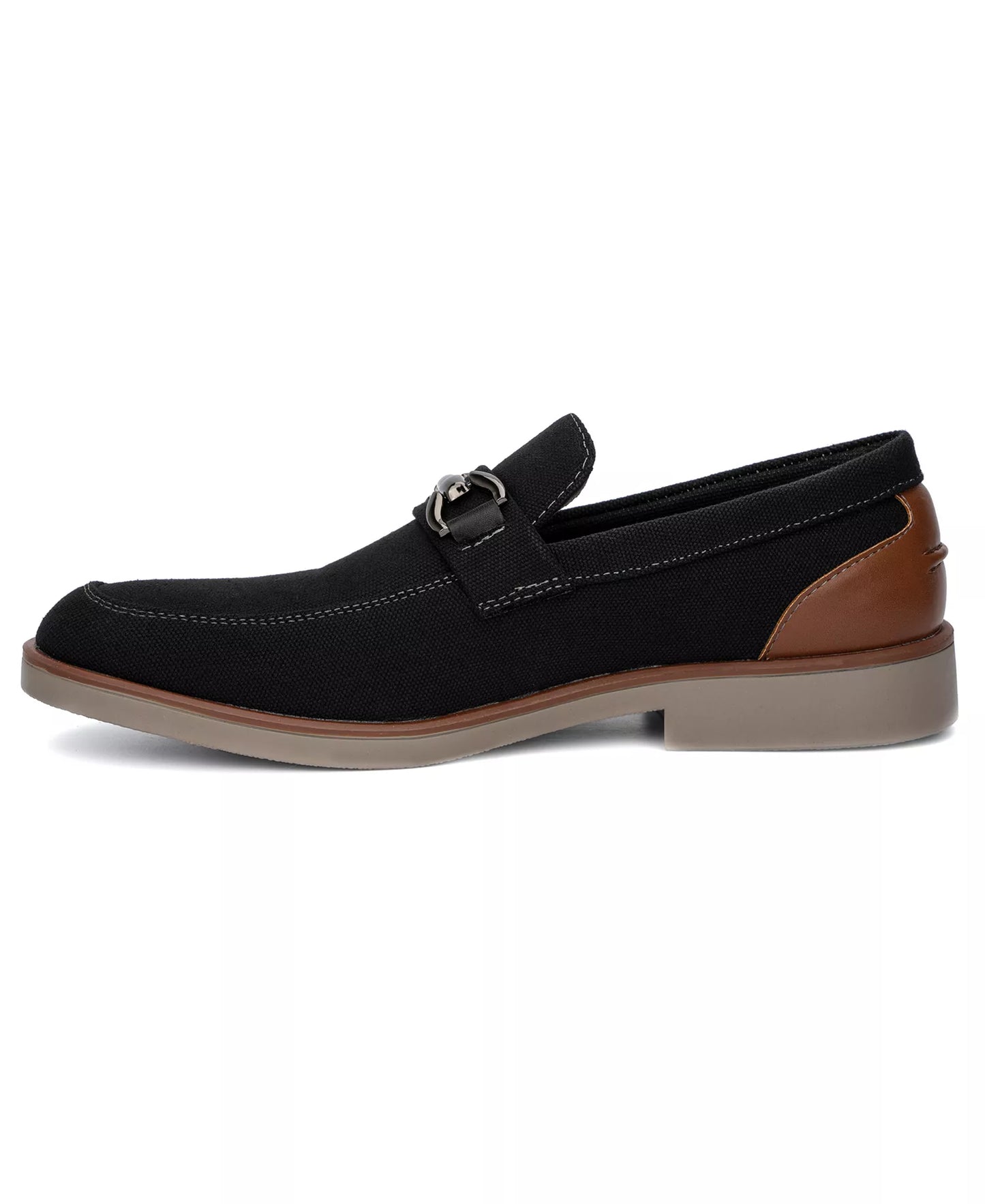 New York & Company Men's Dwayne Almond Casual Loafers  Black Size 12