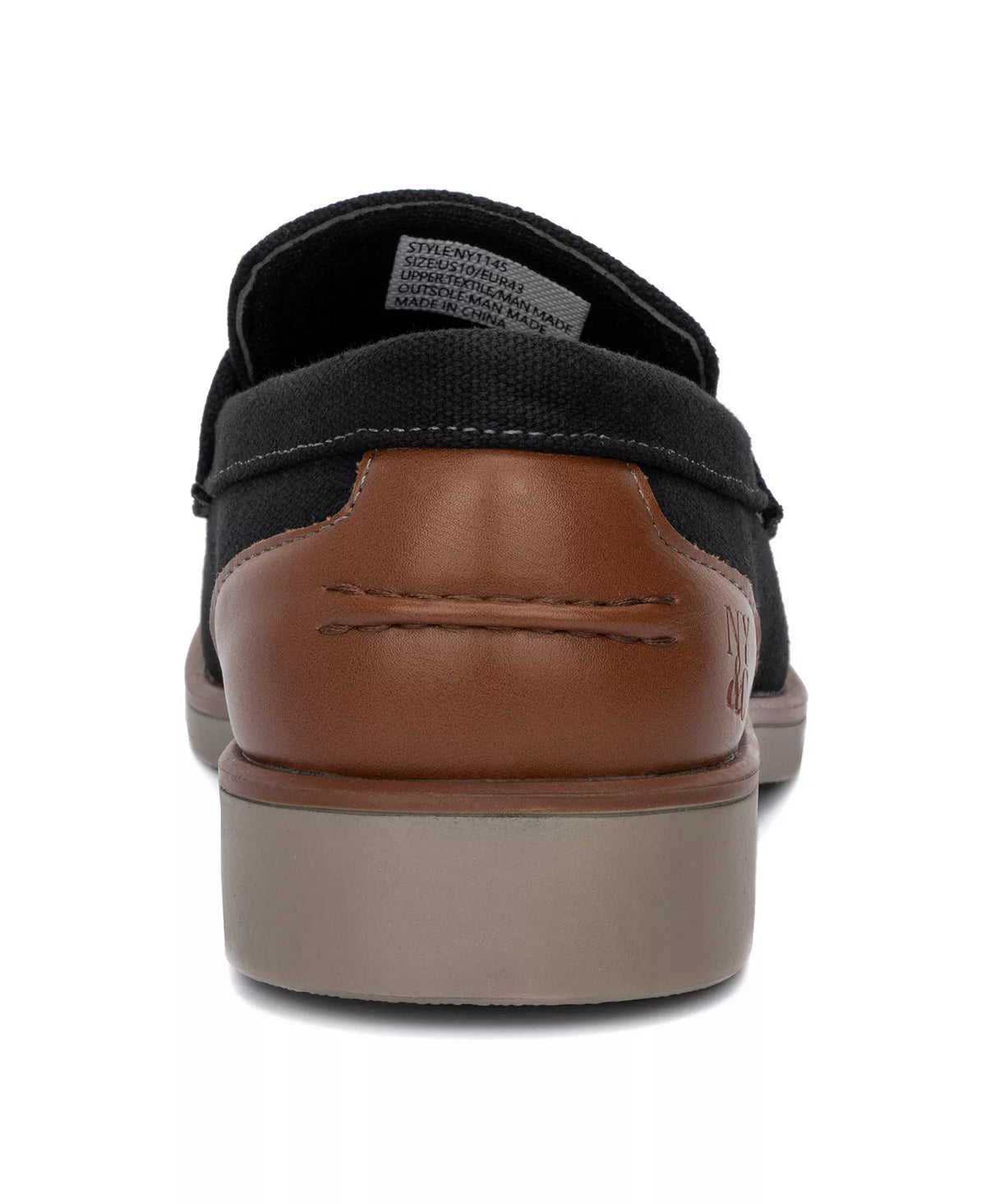 New York & Company Men's Dwayne Almond Casual Loafers  Black Size 10.5