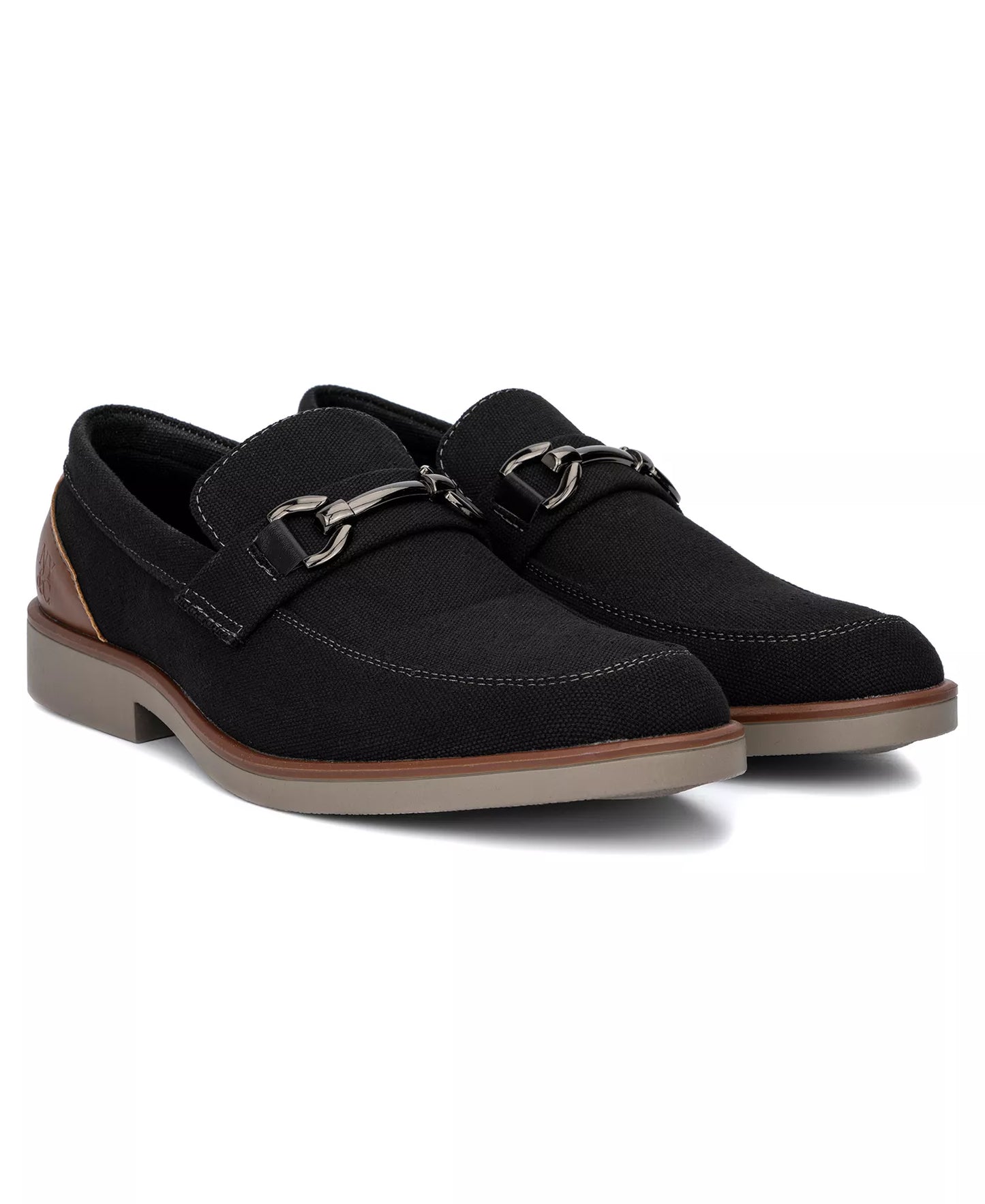 New York & Company Men's Dwayne Almond Casual Loafers  Black Size 12