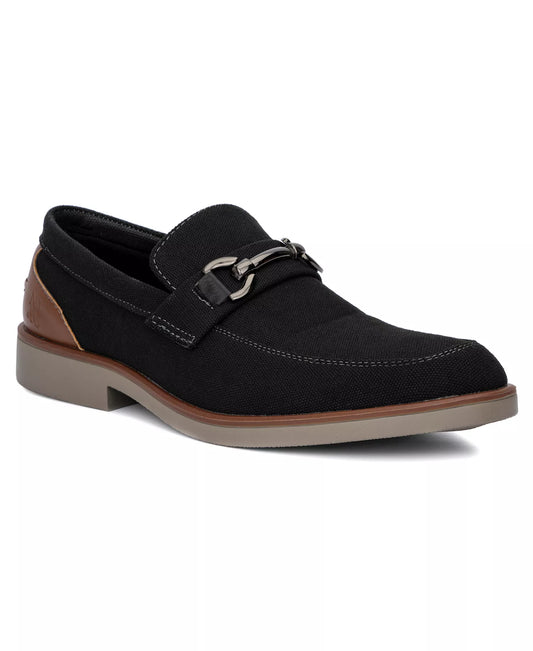 New York & Company Men's Dwayne Almond Casual Loafers  Black Size 12