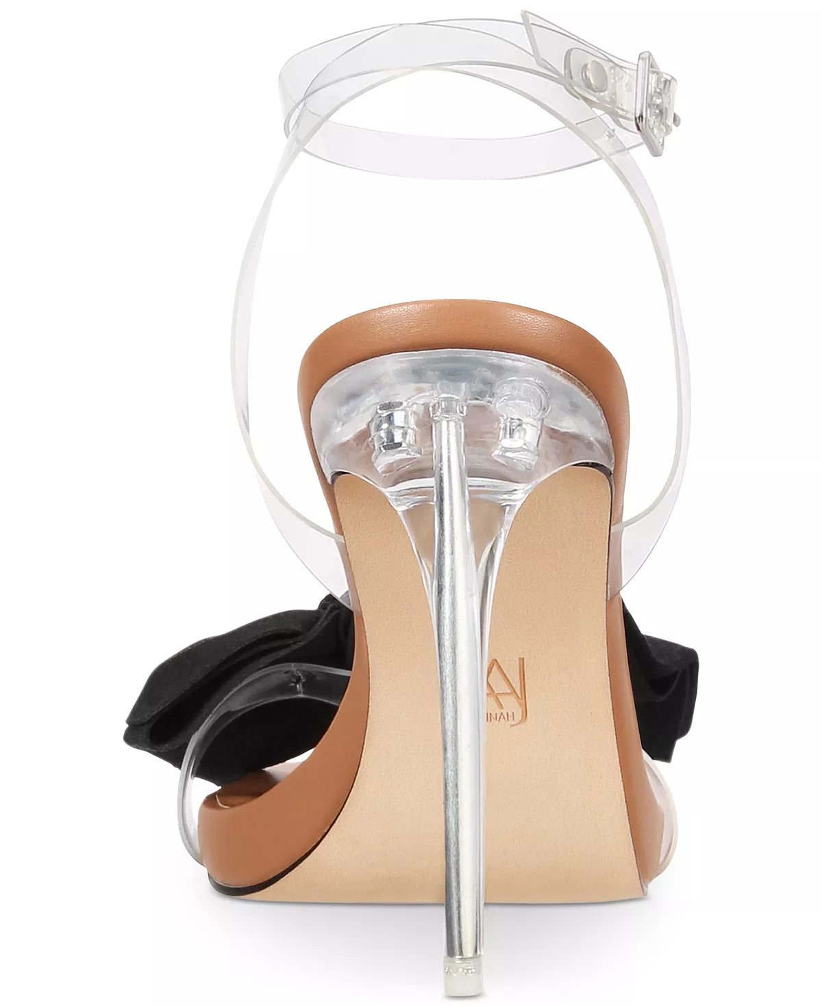 AAJ By Aminah Women's Yahira Lucite Heel Bow Dress Sandals  Color Lucite Size 6.5M
