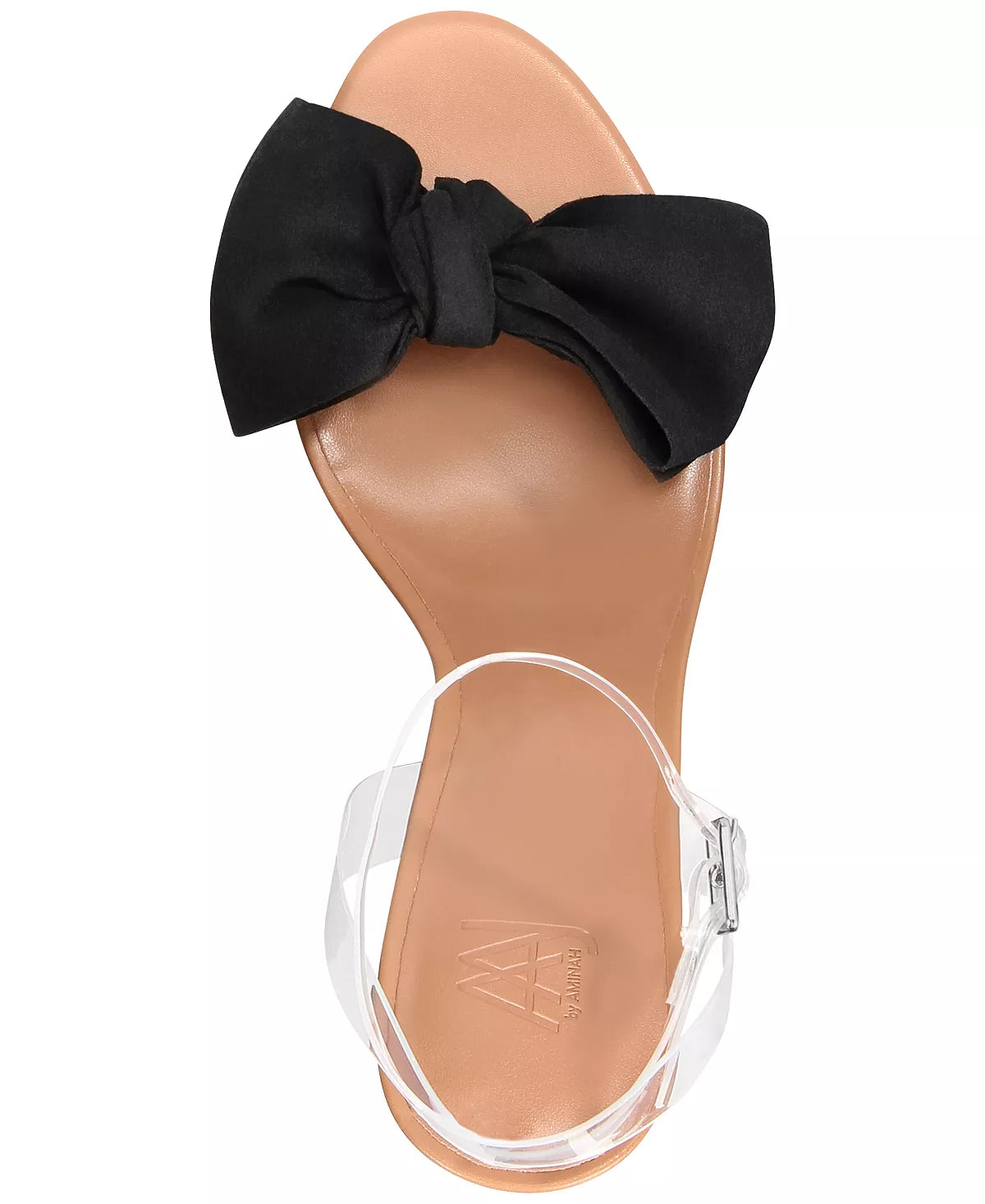 AAJ By Aminah Women's Yahira Lucite Heel Bow Dress Sandals  Color Lucite Size 9.5M