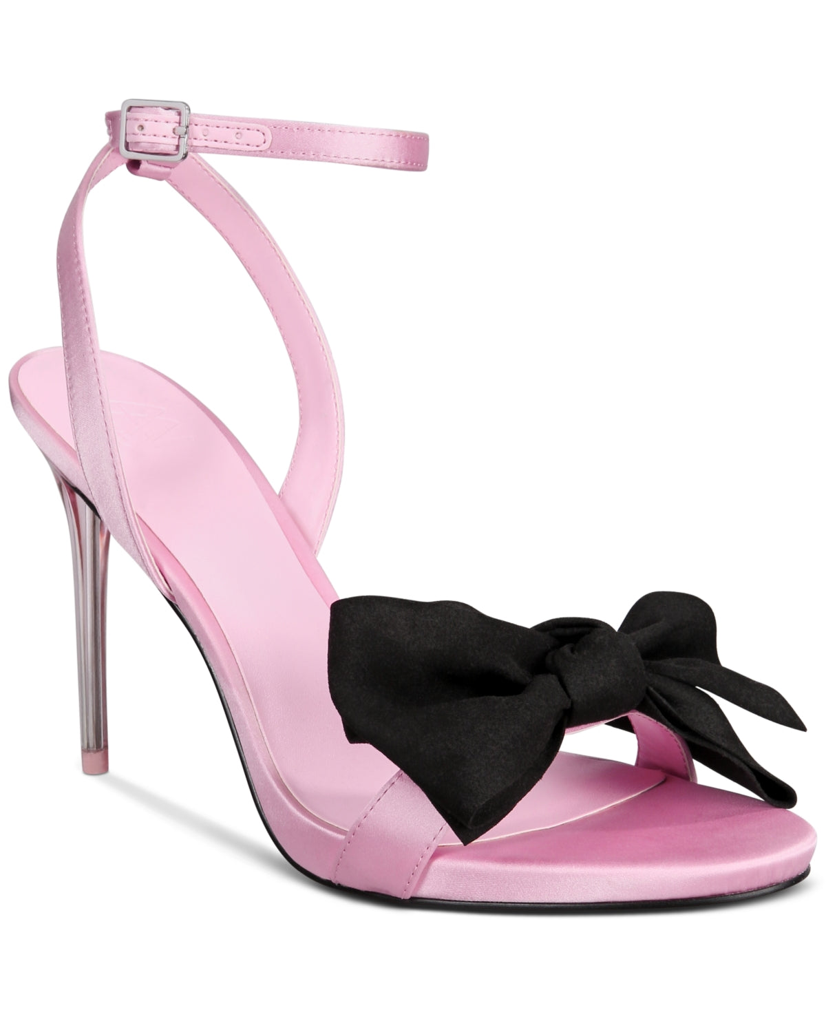 AAJ By Aminah Women's Yahira Lucite Heel Bow Dress Sandals  Color Blush Pink Size 5.5M