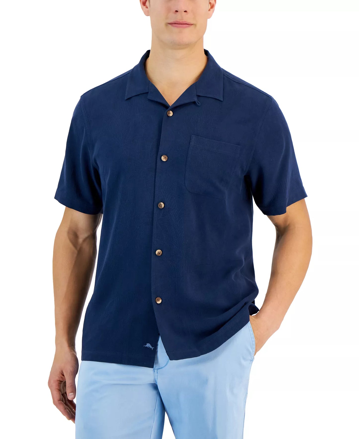 Tommy Bahama Men's Al Fresco Tropics Short-Sleeve Shirt Navy Size XL