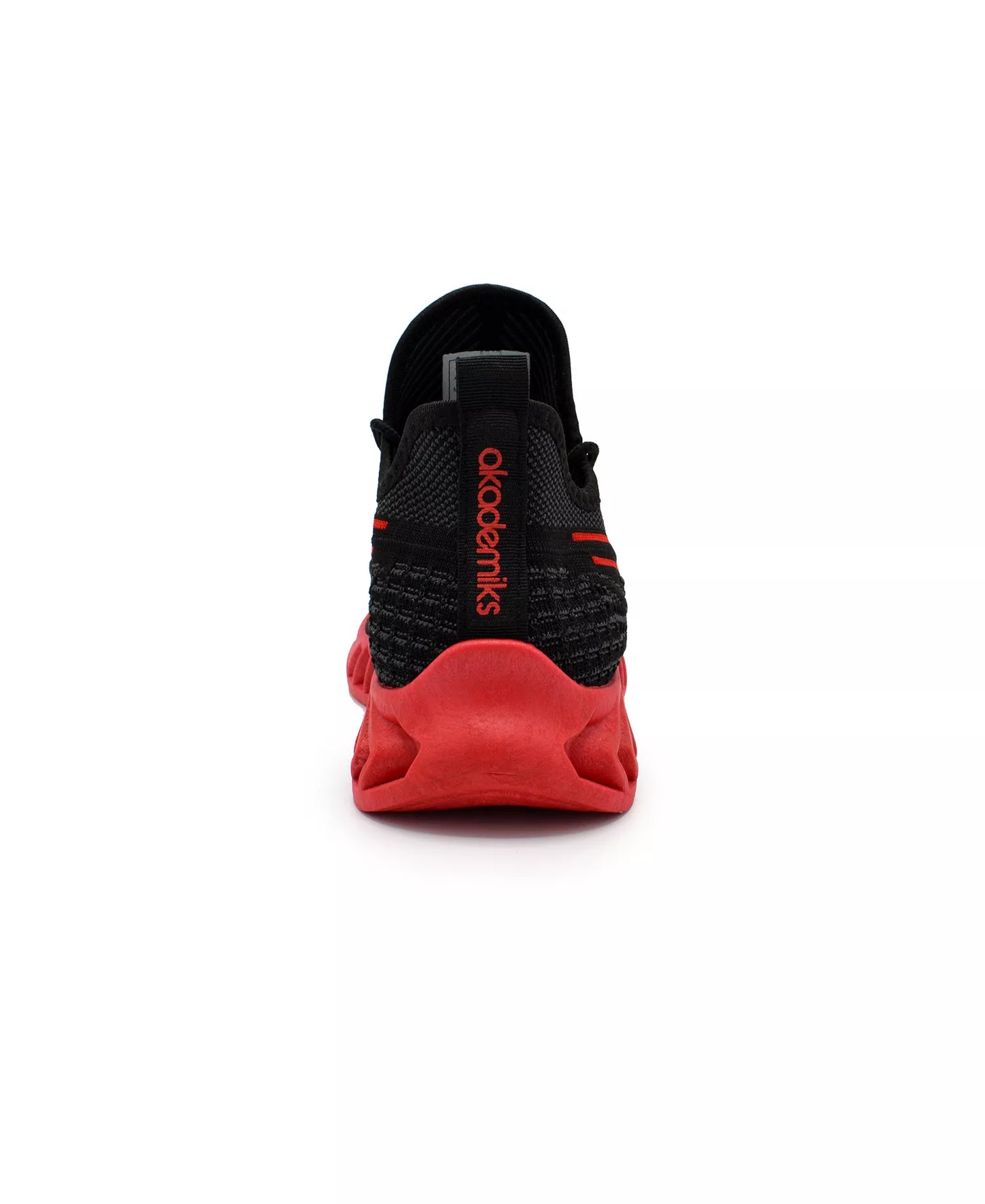 Akademiks Men's Fit 2.0 Knit Jogger Sneakers  Black/Red Size 9