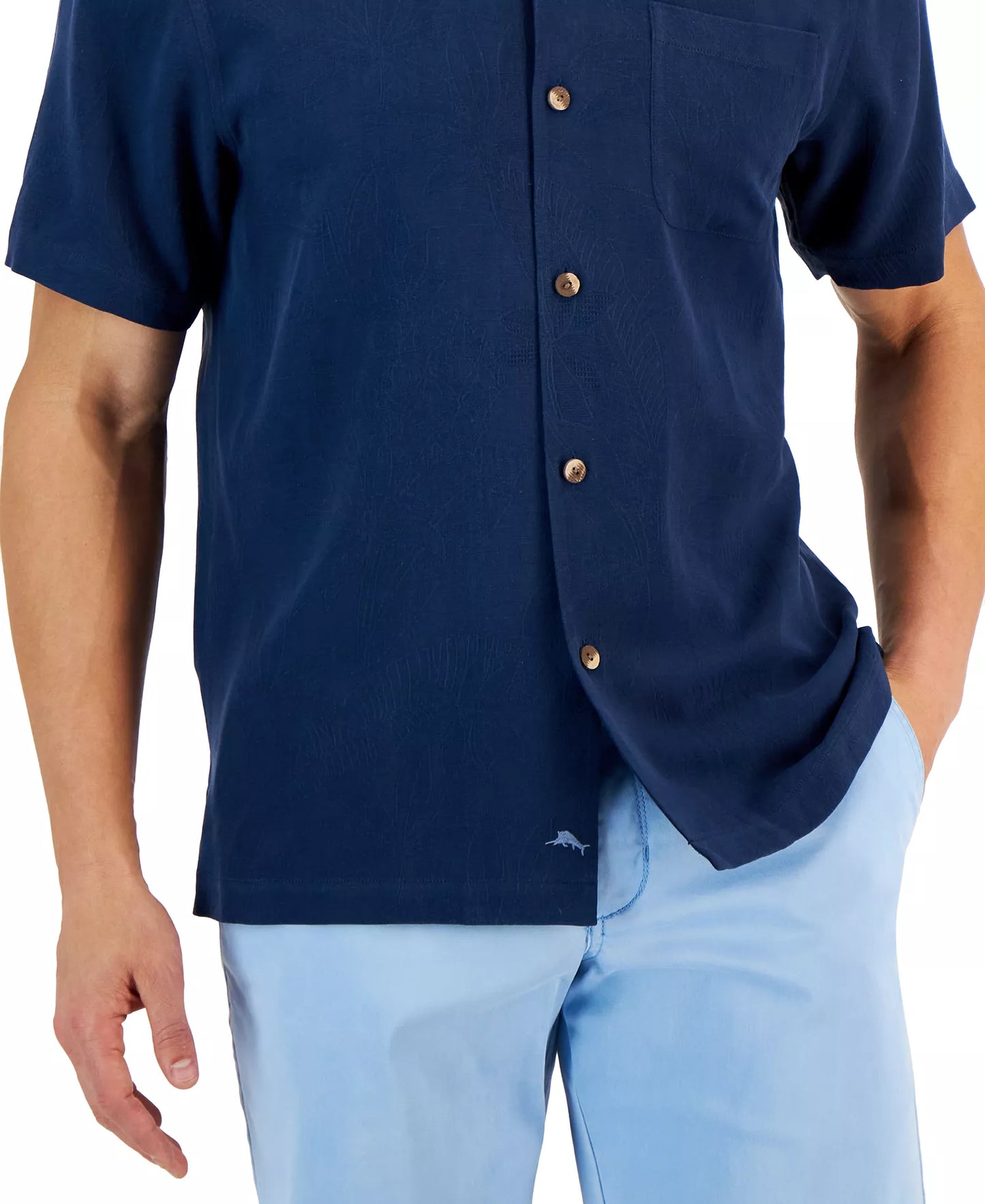 Tommy Bahama Men's Al Fresco Tropics Short-Sleeve Shirt Navy Size XL