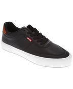 Levi's Men's Munro Vegan-Leather Retro Low Top Sneakers  Black/Tan Size 9